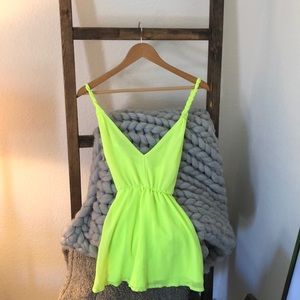NWT Neon Green Romper